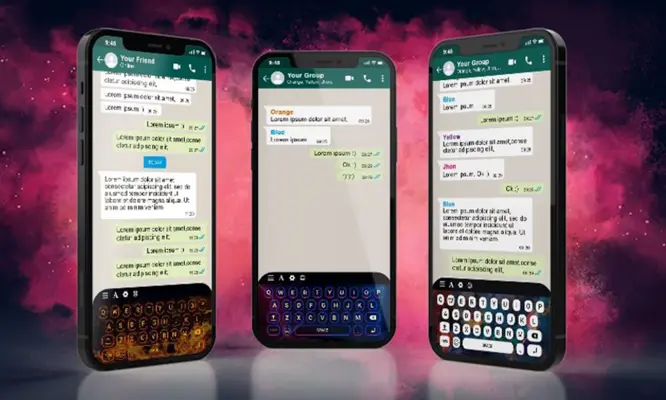 Neon led keyboard 2024 android App screenshot 2